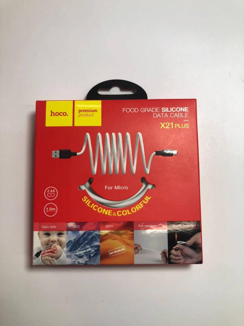 

Кабель для зарядки суперпрочный жаростойкий Hoco X21 Plus Silicone Micro USB Cable