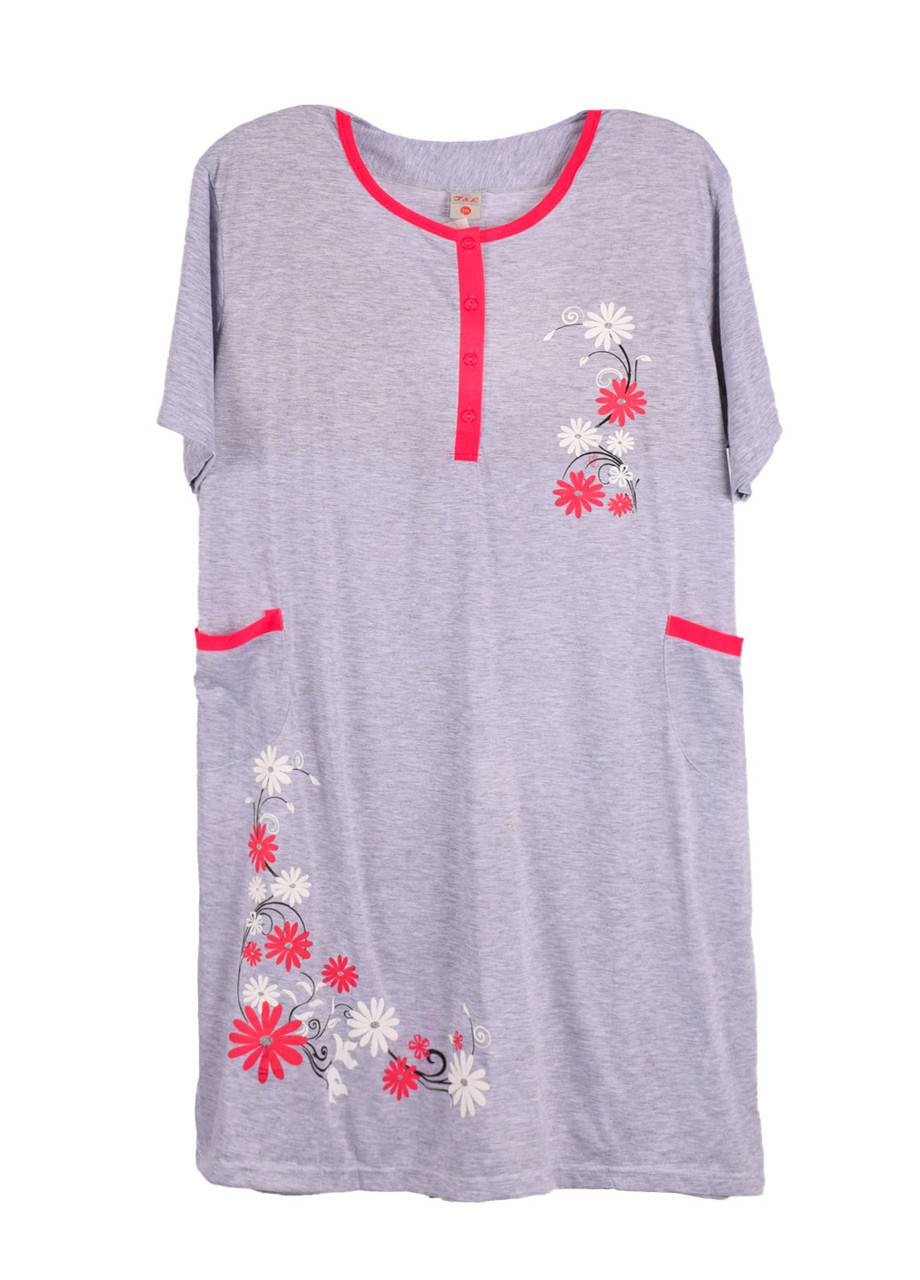 

Платье домашнее летнее с коротким рукавом ботал Collection D42-1. Размер: 9XL 62-64