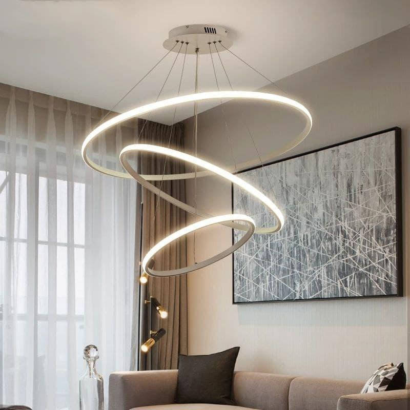 

Подвесная светодиодная люстра цвет белый 150W Diasha&MD9079-3AWH-800+600+400 dimmer