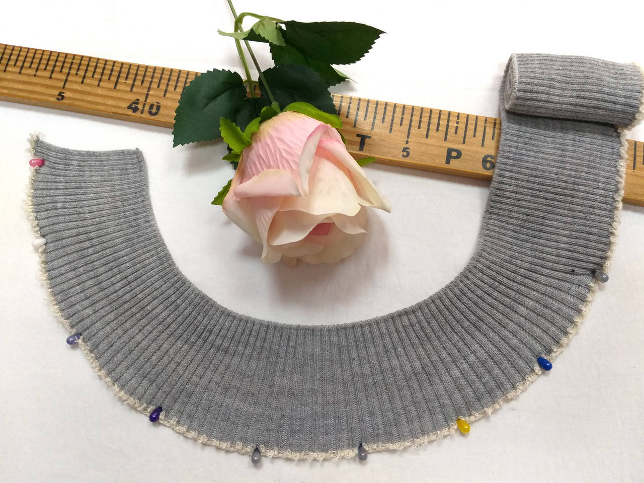 

Горловина - манжет 6 см (св. серый меланж с эластаном) (арт. 20600)