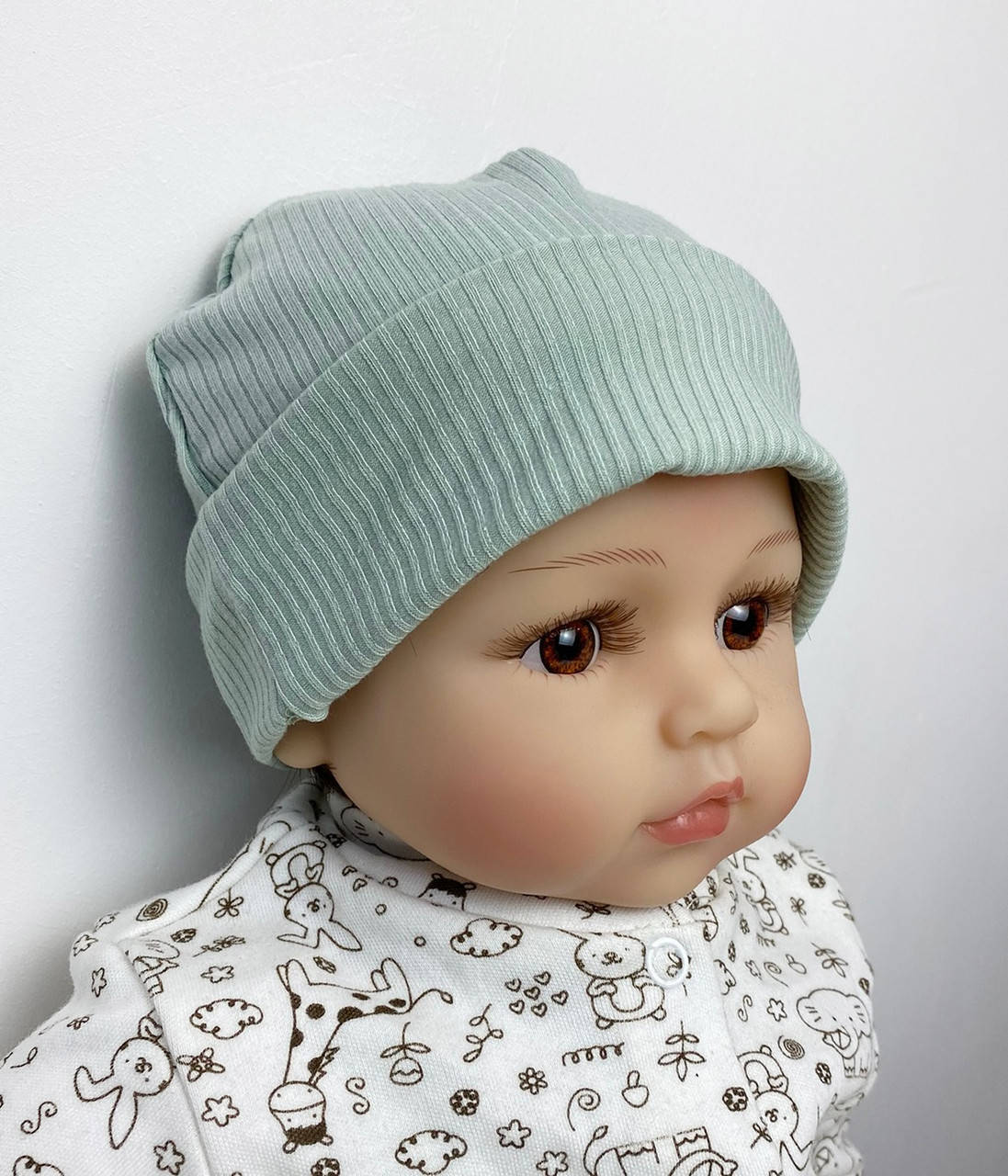 

Шапочка для малюка (оливковий), Оливковый