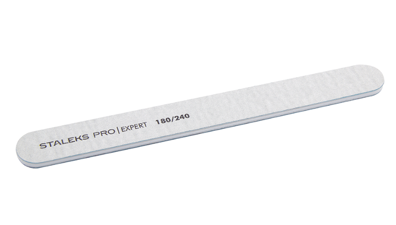 

Пилка для ногтей прямая STALEKS EXPERT 180/240 грит NFB-20/2