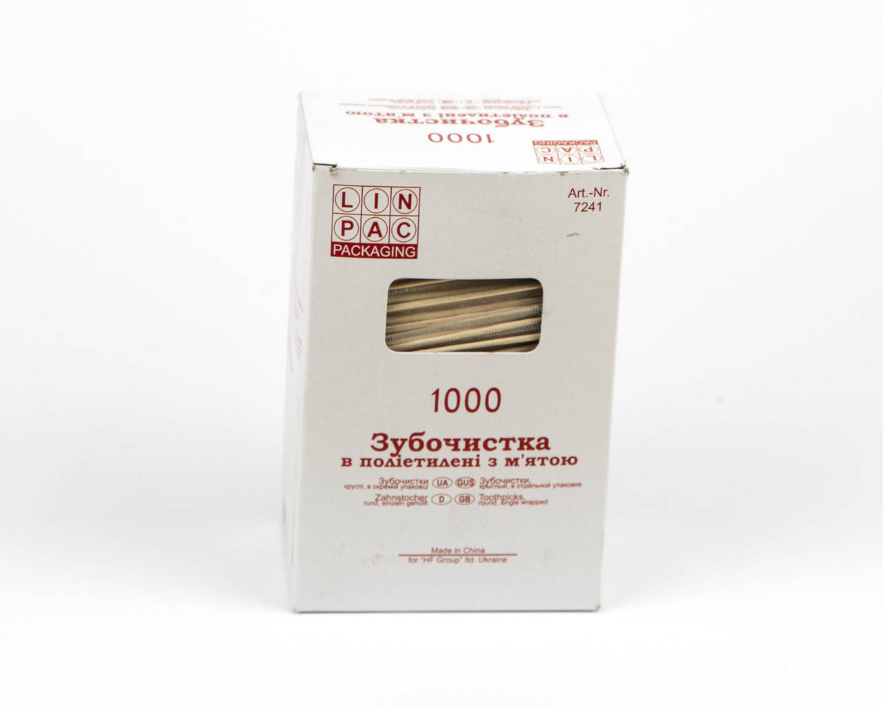 

Зубочистки в индивидуальной полиэтиленовой упаковке, мята, 1000 шт.