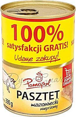 

Паштет Pamapol wieprzowy свинина 390г