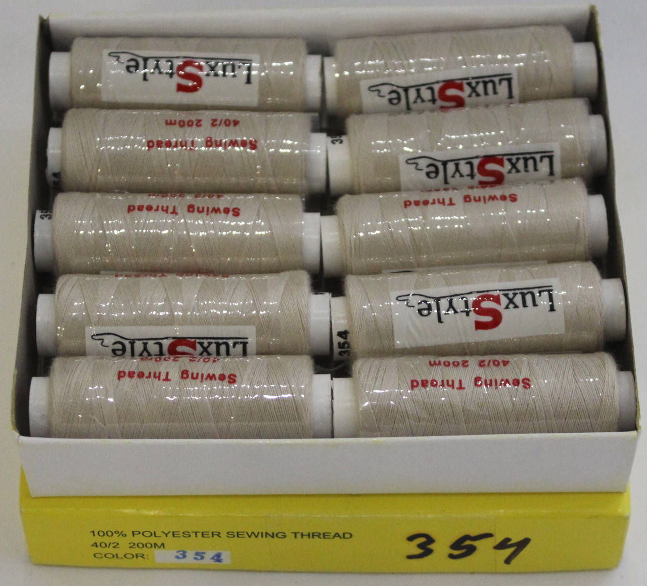 

Нитки швейные LuxStyle 40/2-200м (100% полиэстeр) №354, Разные цвета