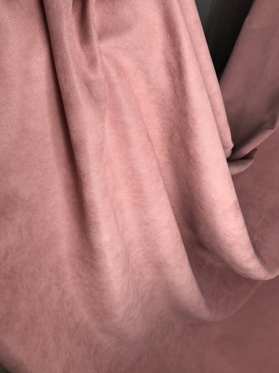 

Ткань для штор однотонная микровельвет цвет пудра