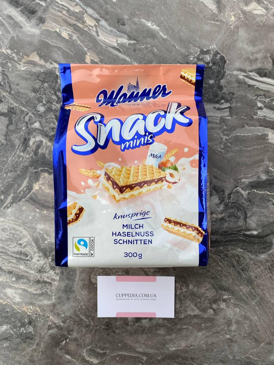 

Вафли Manner Snack minis с дробленным орехом 300 грм