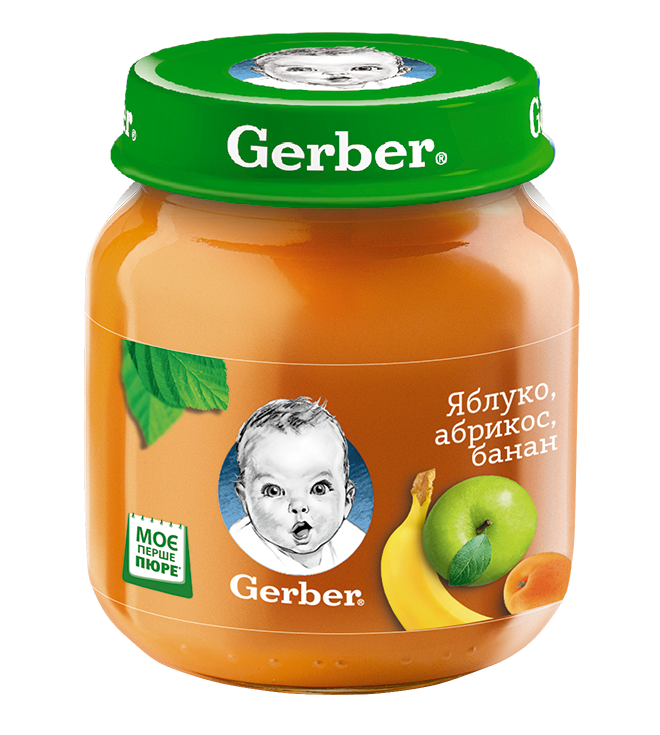 

Пюре GERBER "Яблуко, абрикос, банан" 130 г