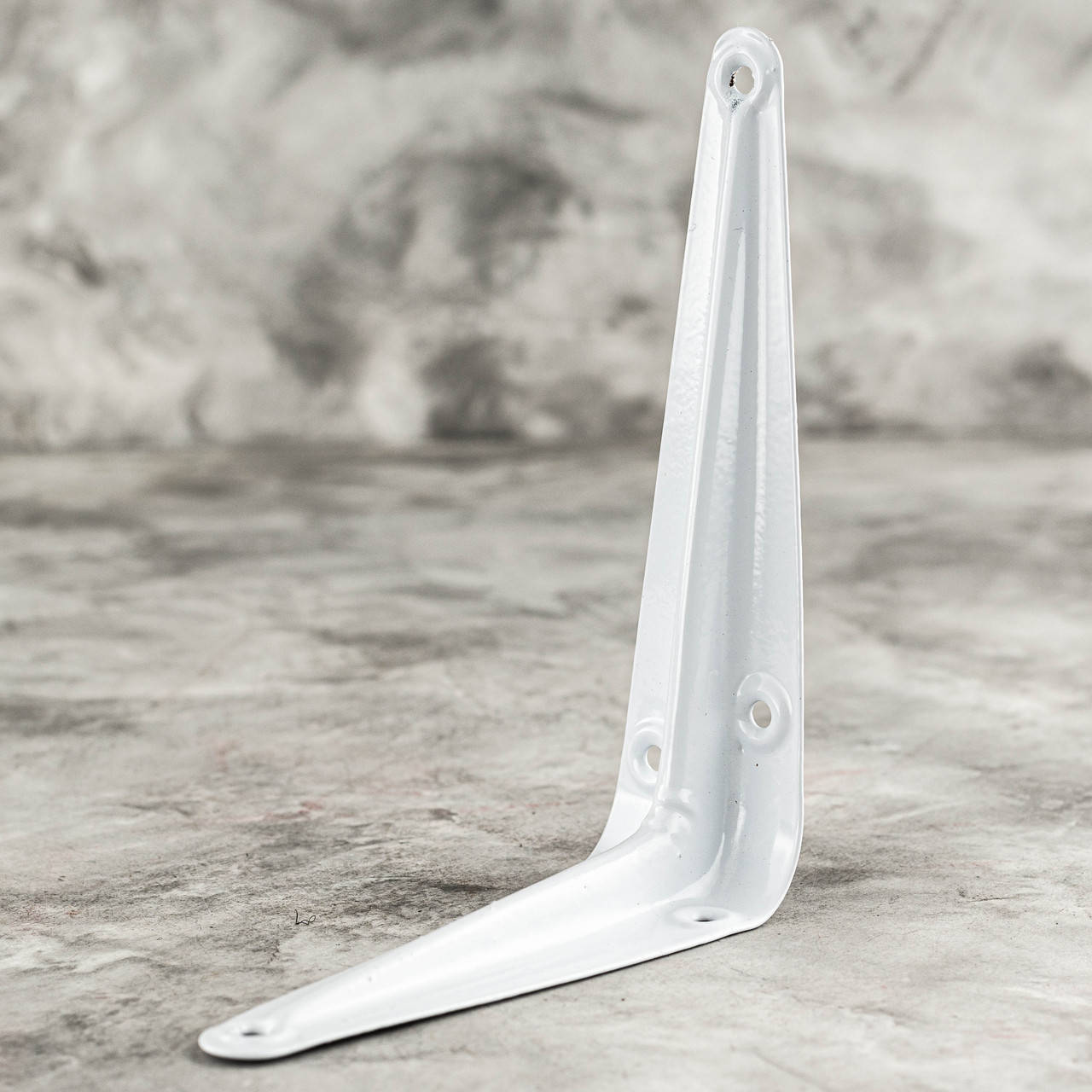 

Консольный уголок для крепления полок 100х125 мм эмалированный белый