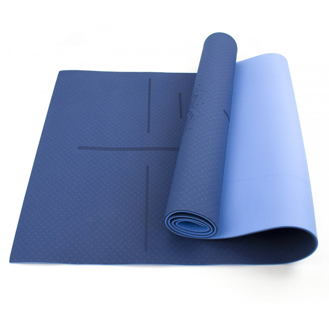 

Коврик (мат) для йоги и фитнеса Sport Equip TPE 6 мм ES0023 Blue/Sky Blue