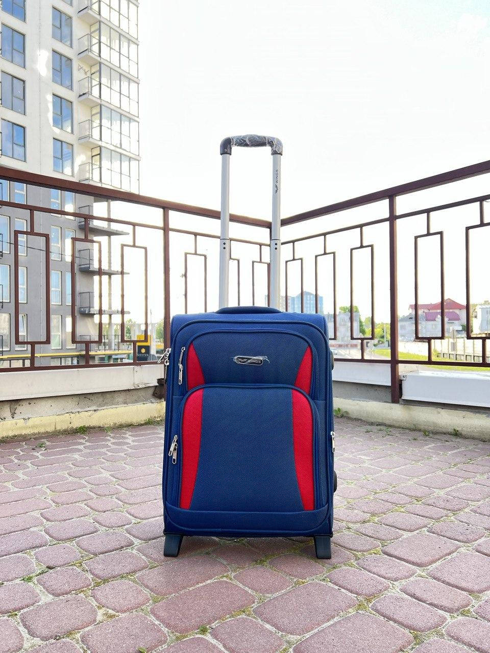 

Чемодан Wings F-23 тканевый  (S) на 2-х колесах Ручная кладь, Синий