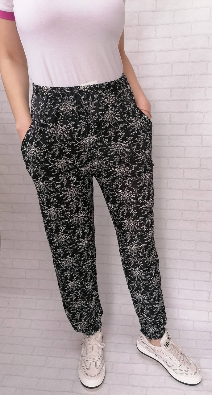 

Женские лёгкие летние штаны султанки с карманами, р.44-52, Разные цвета