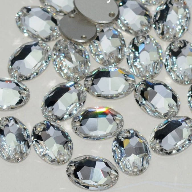 

Овал Сваровски 7x10мм Crystal, арт 3210, 1шт