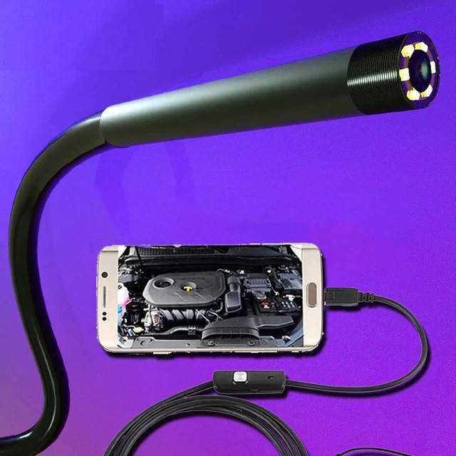 

Камера наблюдения гибкий эндоскоп USB 1 м, диаметр 7 мм