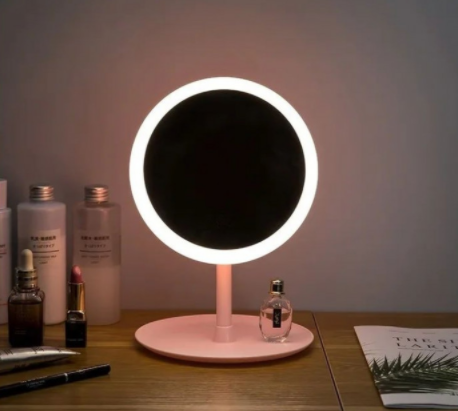 

Настольное зеркало с подсветкой LED для макияжа круглое