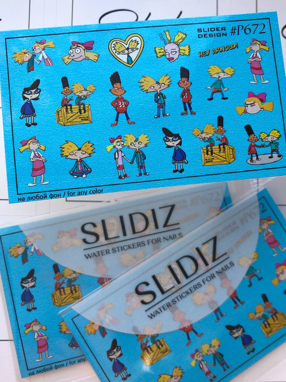 

Слайдер-дизайн SLIDIZ водная наклейка для ногтей на любой фон, мультфильм