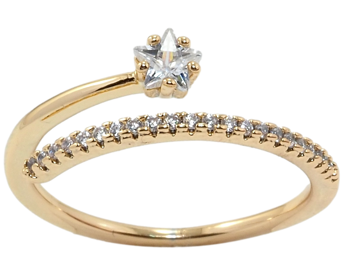 

Кольцо Xuping Позолота 18K "Падающая звезда" р.16-17