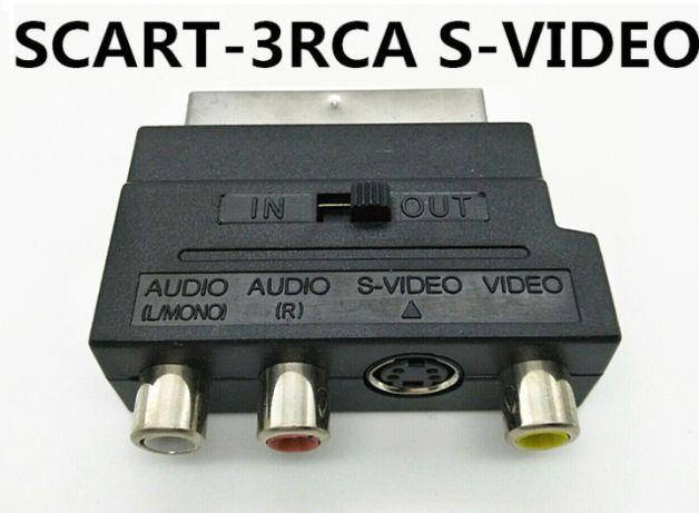

Адаптер переходник SCART 3xRCA/AV (СКАРТ->Тюльпаны) VIDEO две стороны