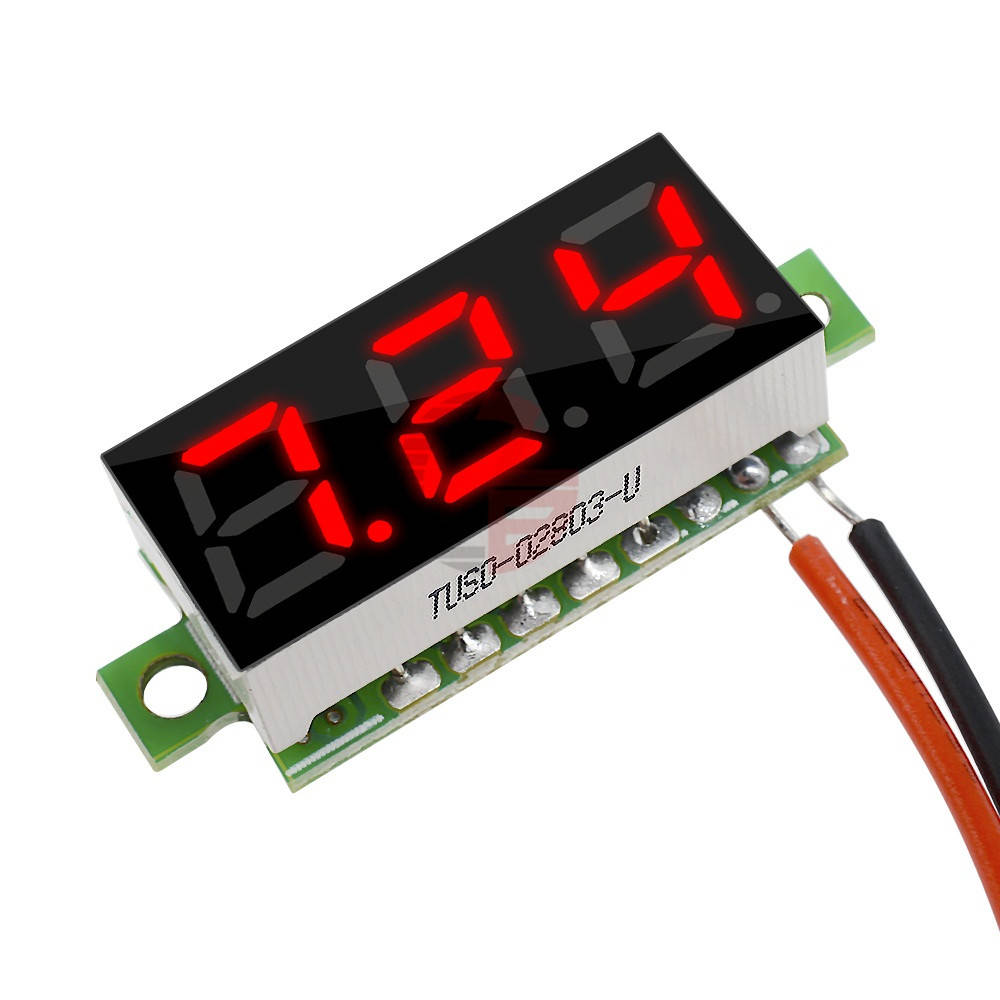 

Вольтметр мини 4,5-30V красный 24х15мм