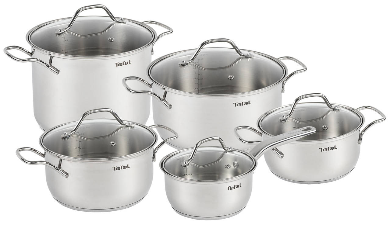 

Набор посуды Tefal Intuition из 10 предметов (A702SC85), Серебристый