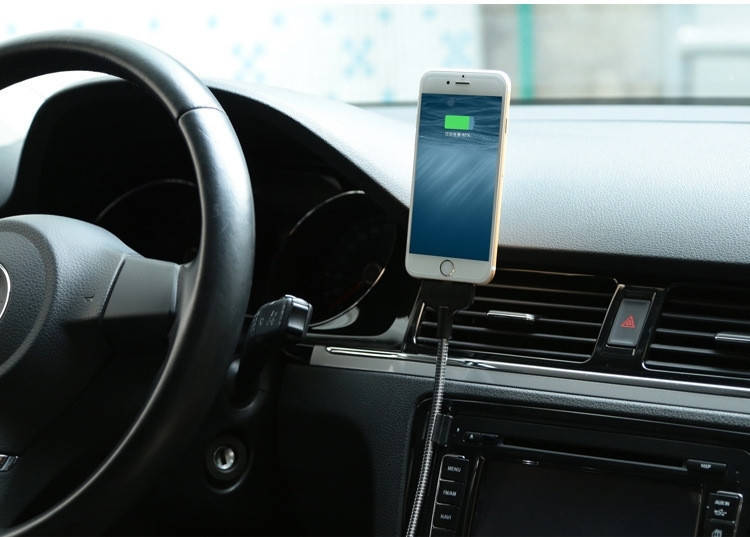 

Надежный металлический зарядный USB кабель - держатель