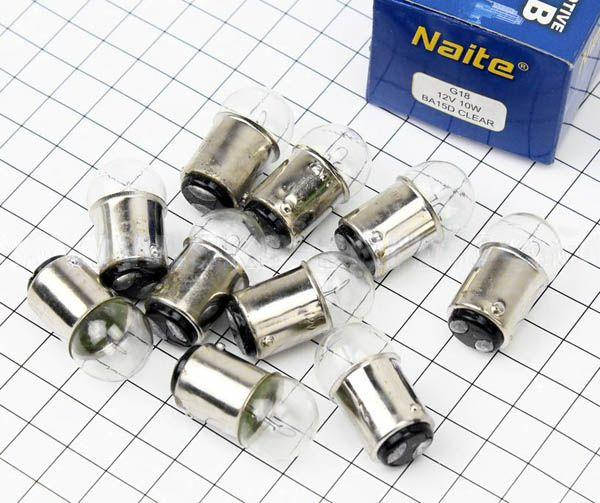 

Лампа поворота 12V/10W (G18 BA15D) (+/- контакты внизу)