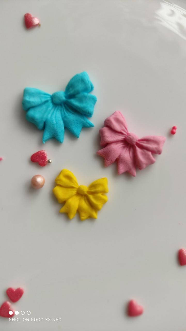 

Сахарные бантики набор 3 шт. для украшения кондитерских изделий