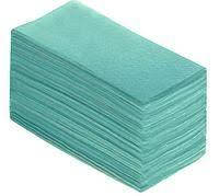 

Бумажные полотенца, однослойные, V-сложения, зеленые, 150 листов, Зелёный