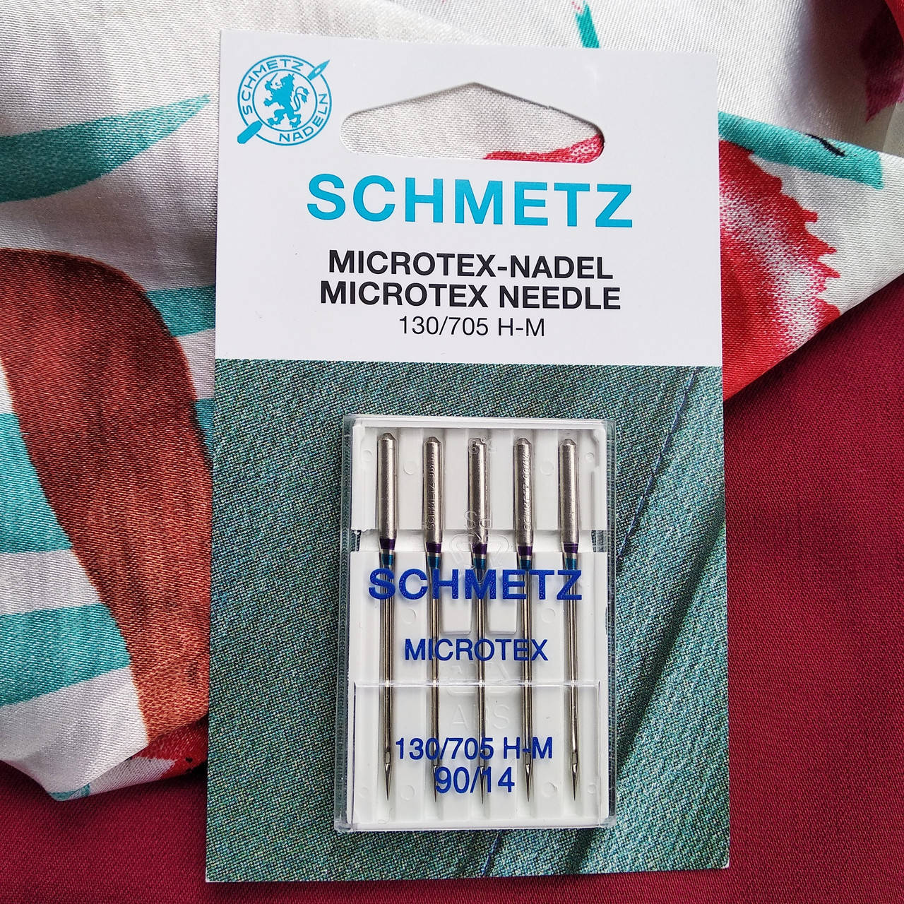 

Голки побутові, Schmetz Microtex для шовку та мікрофази №90