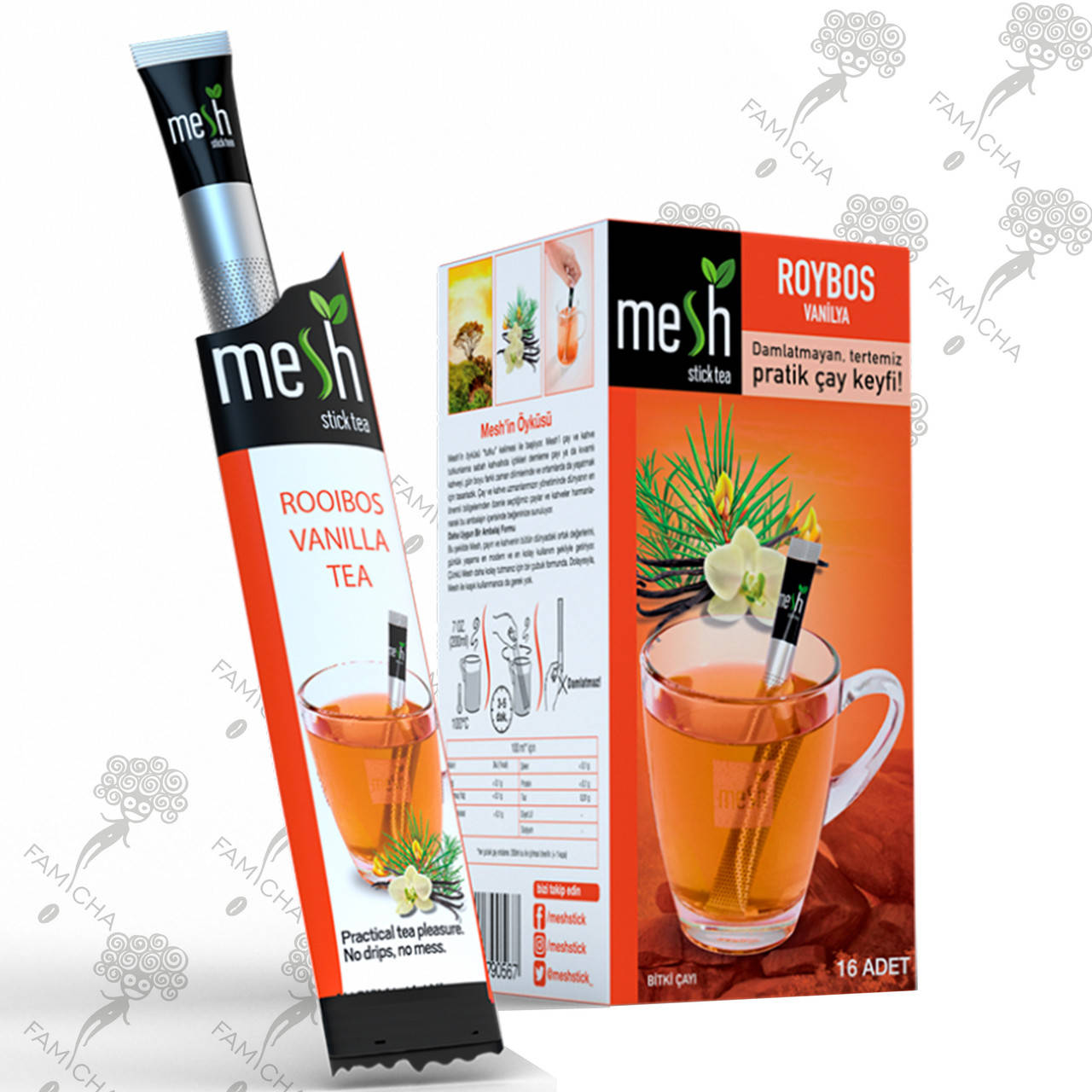 

Чай Ройбуш Ваниль в стиках Mesh stic, 16шт