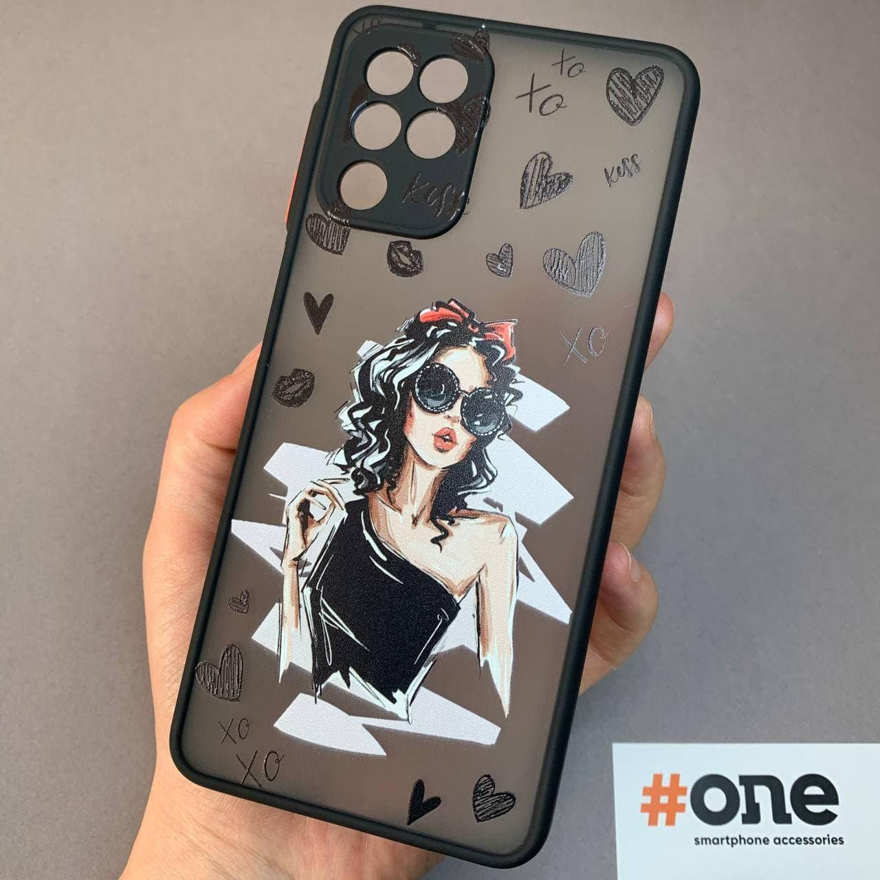 

Чехол для Samsung Galaxy A22 с принтом девушки с защитой для камеры чехол на самсунг а22 черный LDS