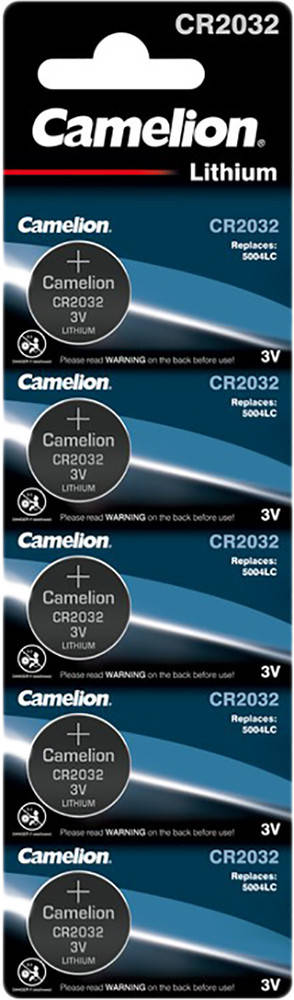 

Дисковая батарейка CAMELION Lithium Cell 3V CR2032 (5шт)