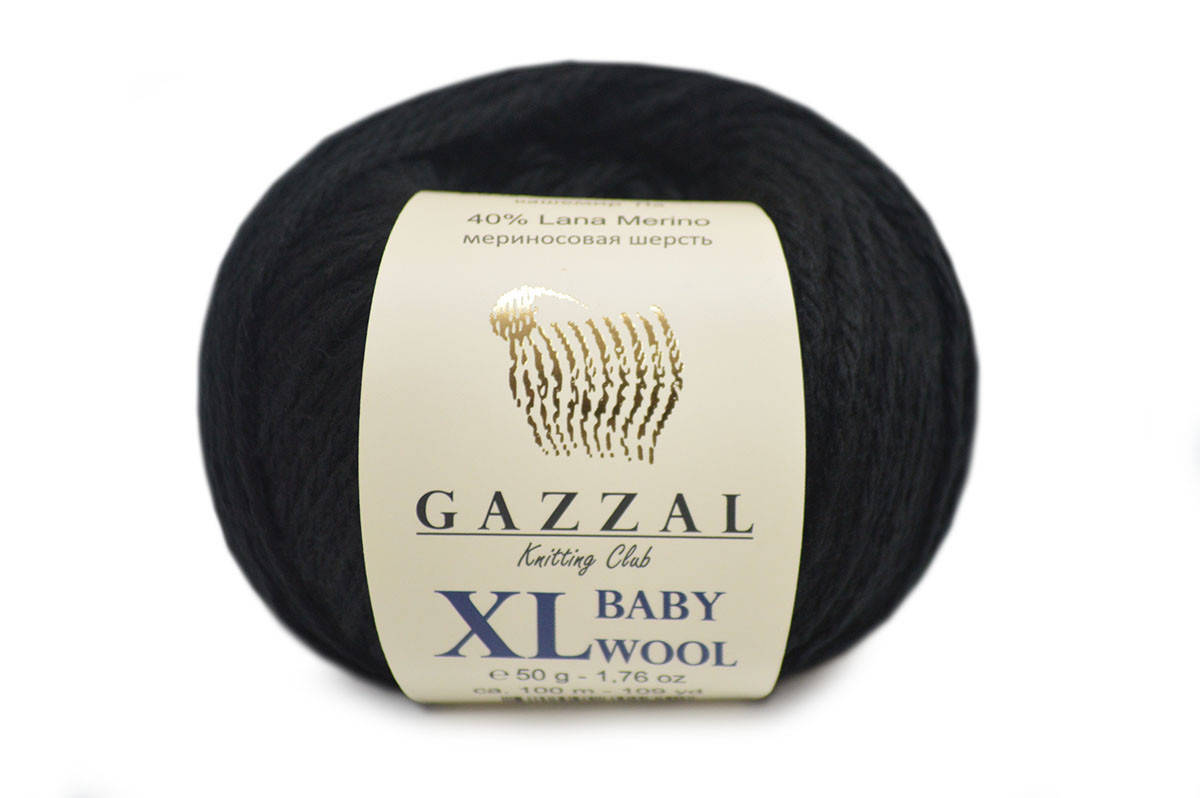 

Gazzal Baby Wool XL, Черный №803