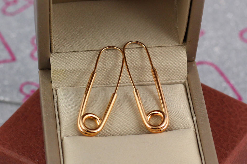 

Серьги Xuping Jewelry булавка 4 см золотистые