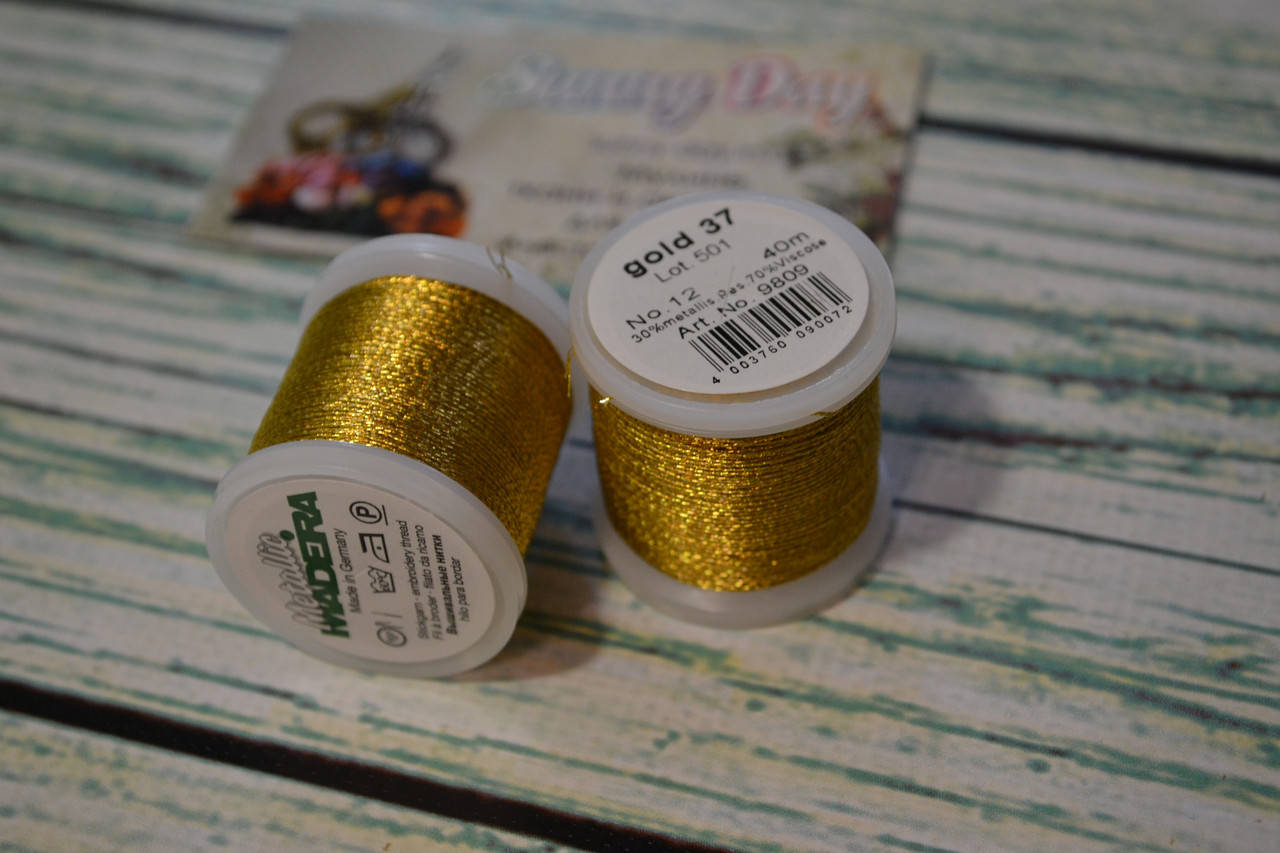 

Мулине Madeira Metallic №12, цвет - gold 37