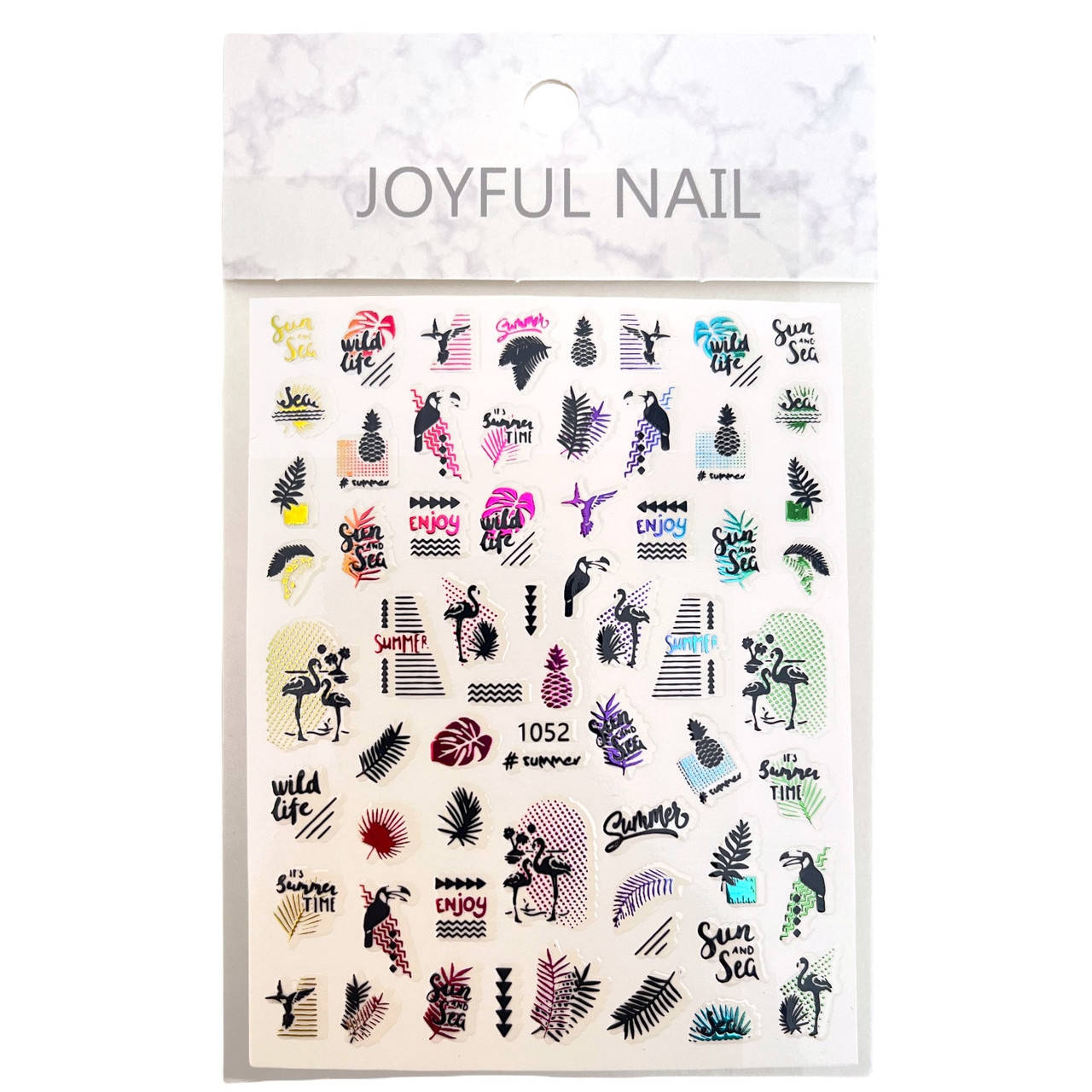 

Наклейки для ногтей - 3D стикеры JOYFUL NAIL для дизайна на клейкой основе №1052