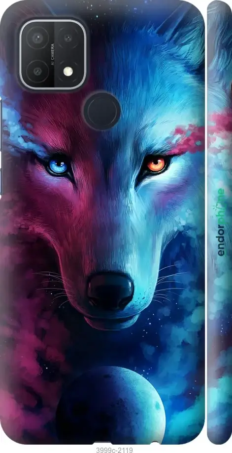 

Чехол на Oppo A15s Арт-волк "3999c-2527-10746", Розовый