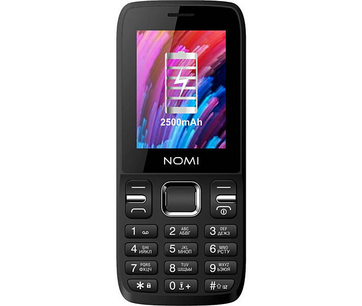 

Мобильный телефон Nomi i2430 Black, Черный