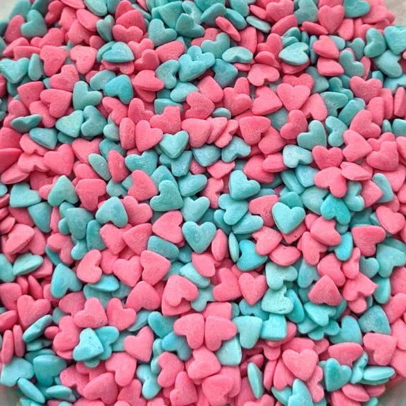 

Посипка фігурна мікс рожево-блакитна "Сердечка" 50гр