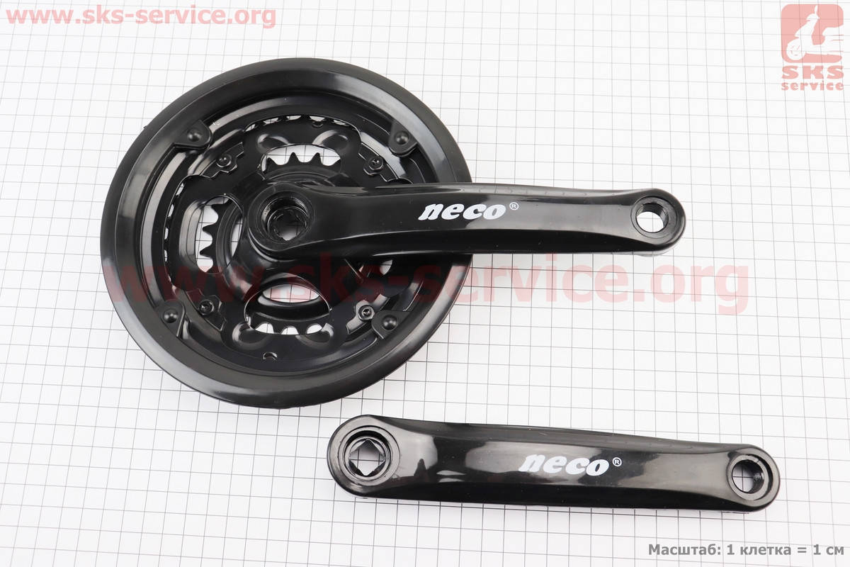 

Шатуны "квадрат" 170мм, 42.34.24T MTB, черные NSP-3002 (411674)