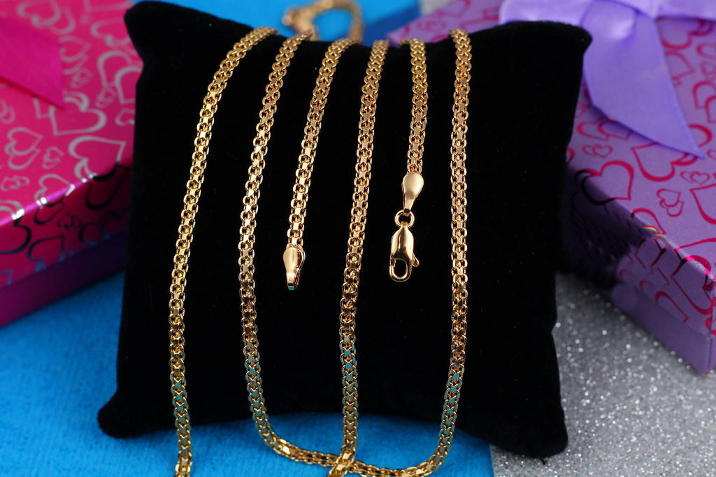 

Цепь Xuping Jewelry бисмарк 45 см 3 мм золотистая