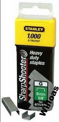 

Скоба 8мм 1000шт для степ. тип G STANLEY 1-TRA705T