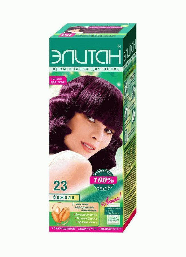 

Крем-краска для волос Элитан, 100 мл Комби №23 Божоле