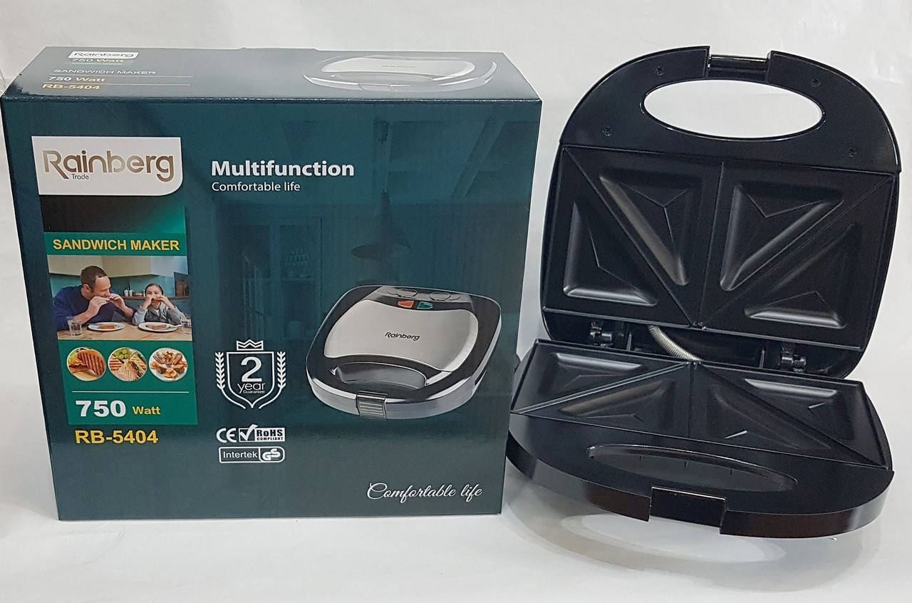 

Сендвичница Rainberg RB-5404 бутербродница 750 W