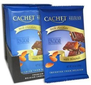 

Премиум шоколад Cachet 32% Milk Chocolate with Almonds с миндалём, 300гр. Бельгия