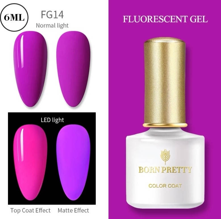 

Гель-лак неон "BORN PRETTY" 6 мл,№ BP-FG14
