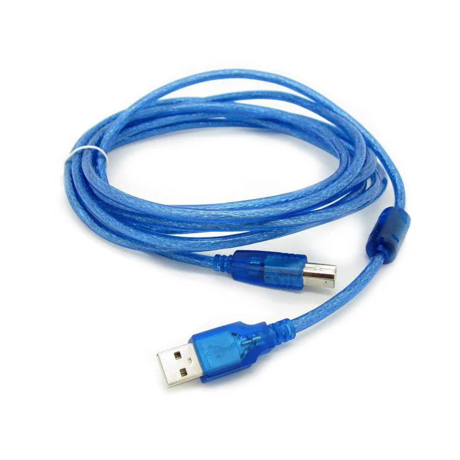 

Кабель USB 2.0 RITAR AM/BM, 5.0m, 1 феррит, прозрачный синий