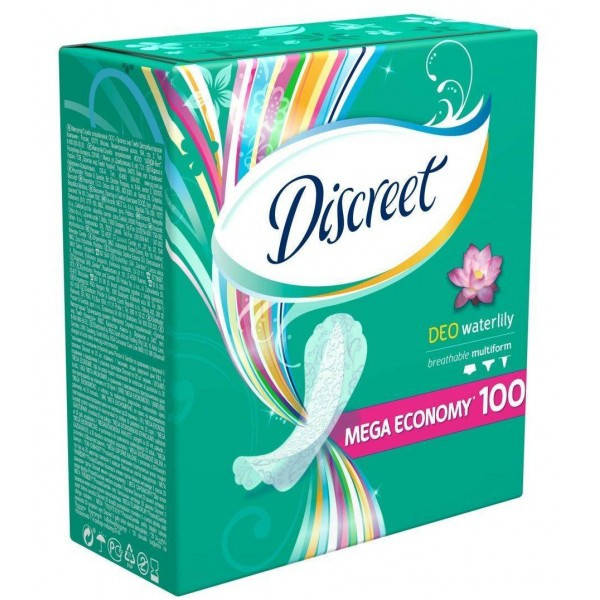 

Ежедневные прокладки Discreet Deo "Водяная лилия", 100 шт