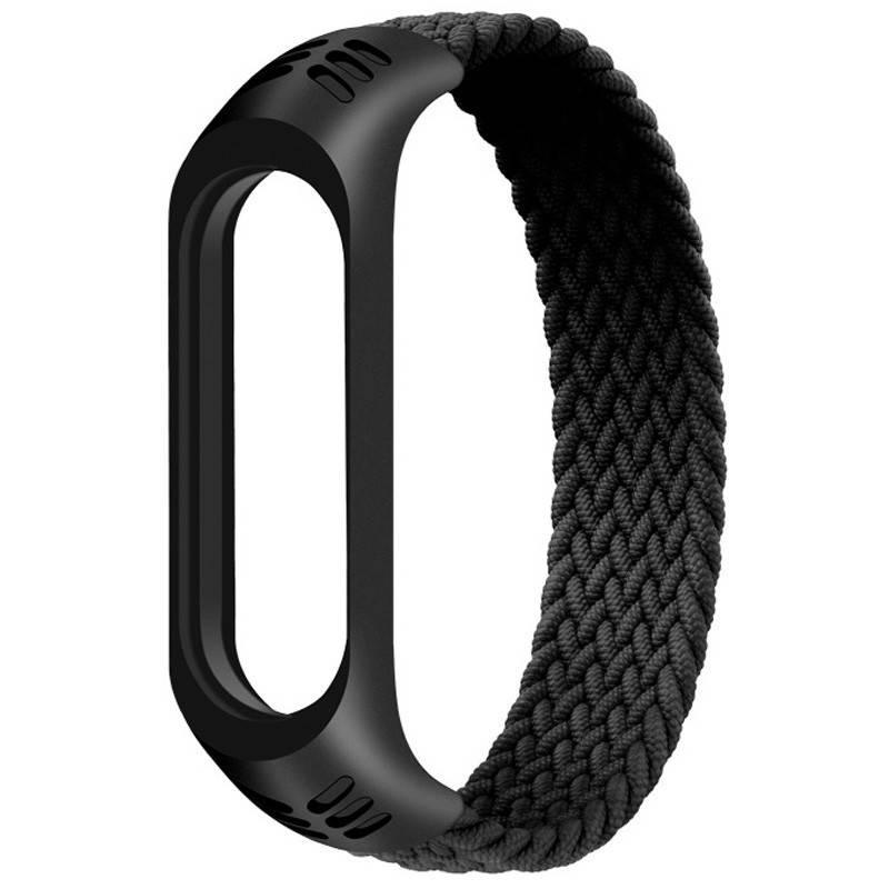 

Тканевый Ремешок моно для Xiaomi Mi Band 3/4/5/6 (S) (Черный)