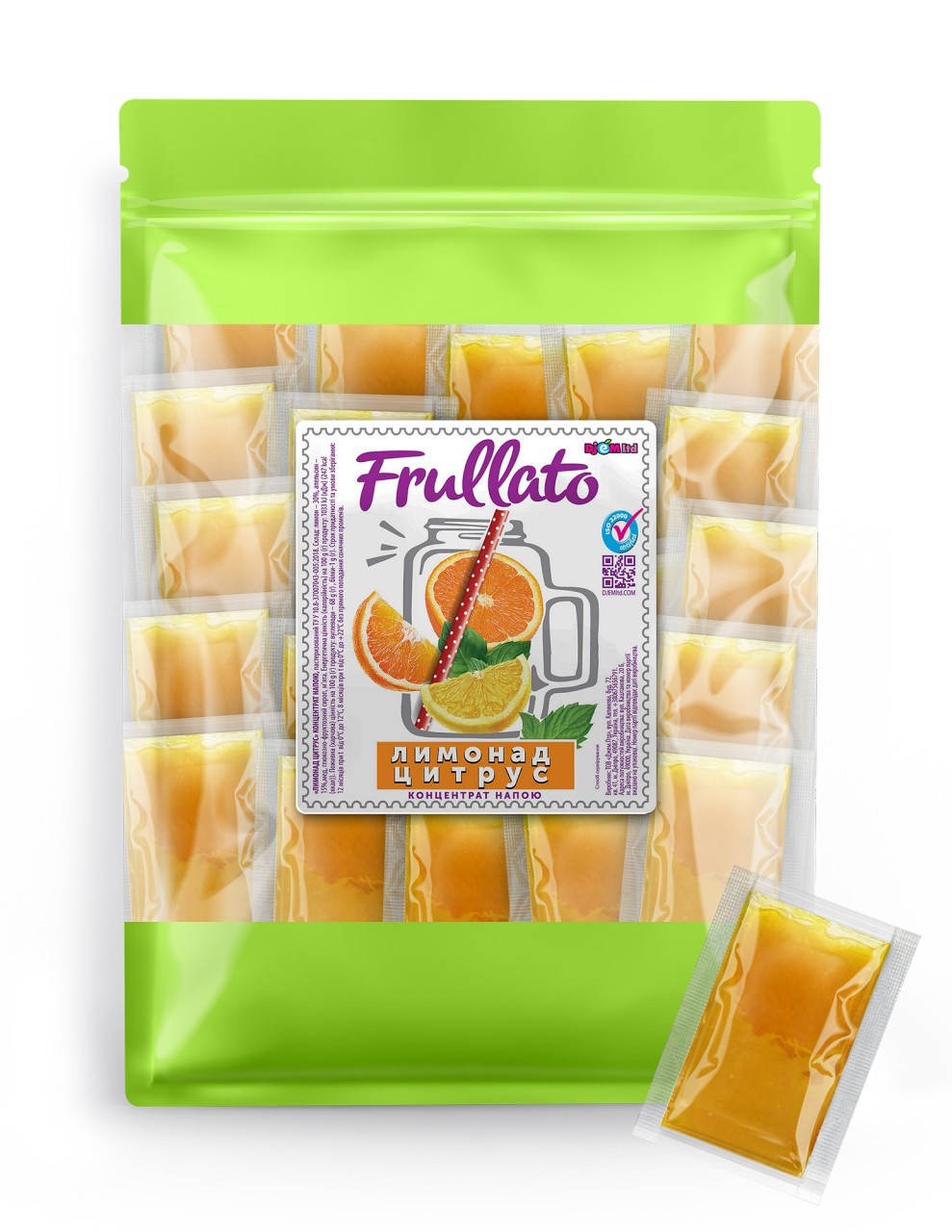 

Лимонад цитрус Frullato натуральный, 50 шт х 40 г